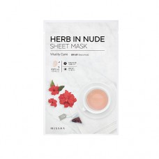 MISSHA Herb In Nude Sheet Mask (Vitality Care) – Bylinná plátýnková maska navracející pokožce vitalitu (M8418)